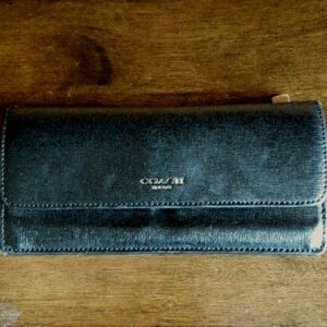 Coach black leather wallet